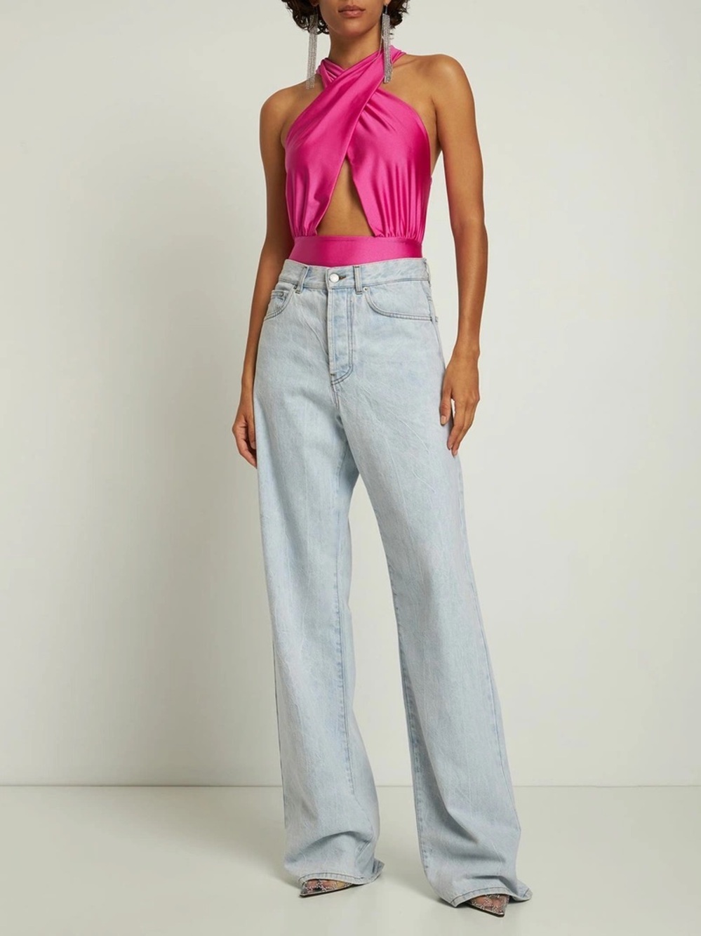 ANDAMANE “HOLA” BODYSUIT, SZ S FUCHSIA PINK NWT!!